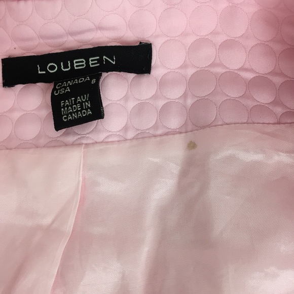 LOUBENS Quilted Lined Open Front Blazer Size 8 - Picture 8 of 8